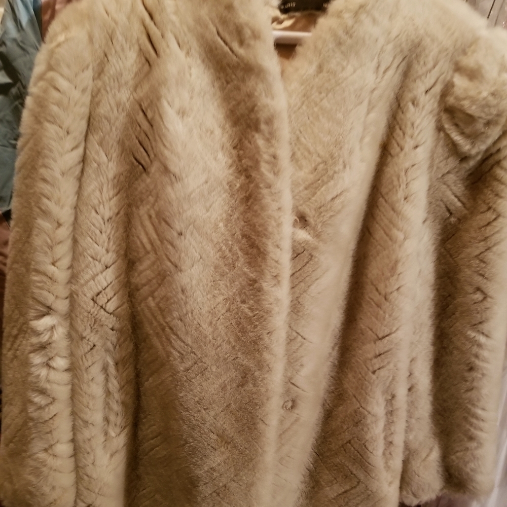 Jacques Saint Laurent Rabbit Fur Coat